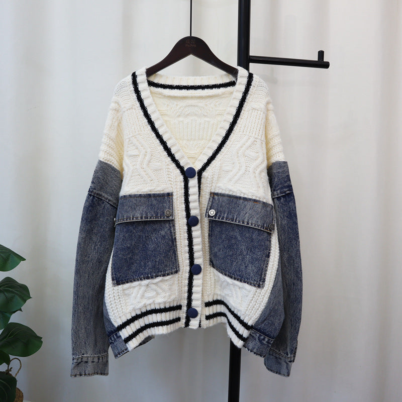 Patchwork Knitted Cardigan Jacket | same ANTHEM.