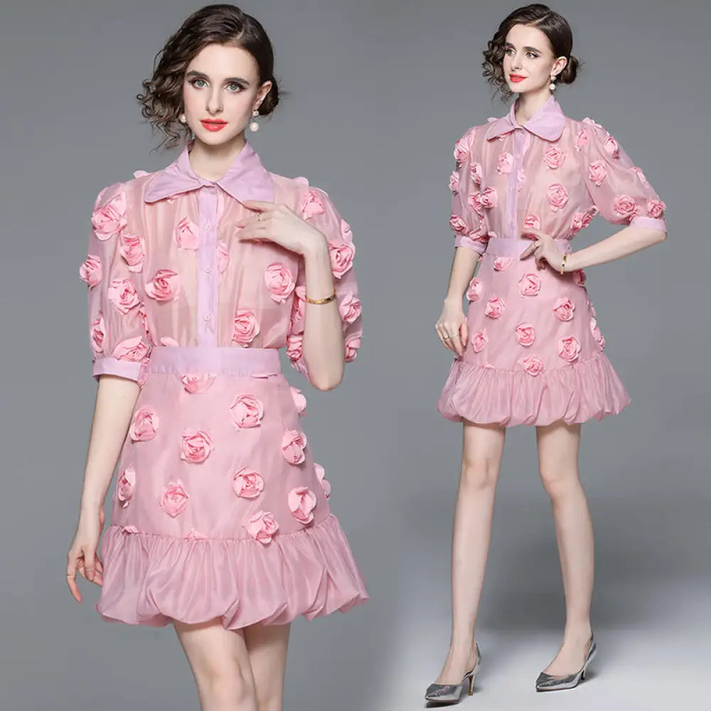 3D Flower Bubble Sleeve Set – same ANTHEM