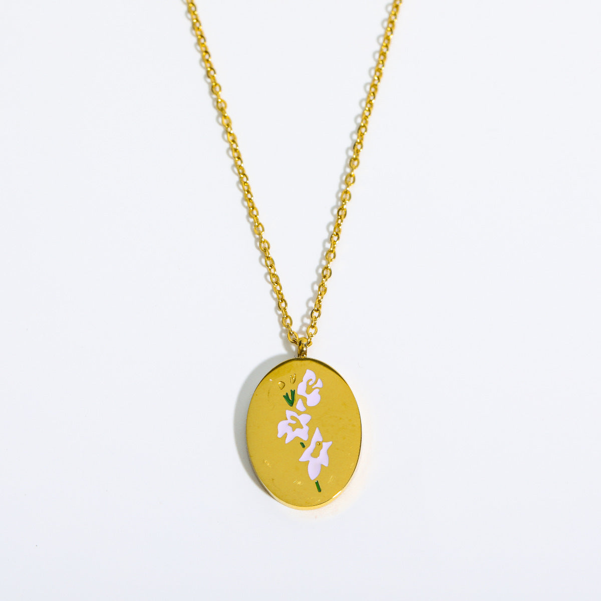 3D Flower Oval Pendant Necklace | Boho Chic Jewellery for Lovers & Soulmates | same ANTHEM - August