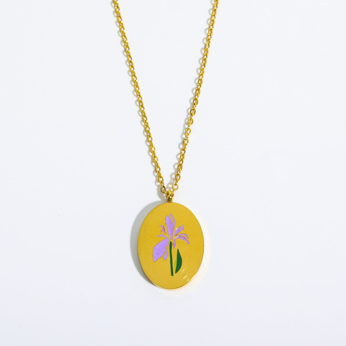 3D Flower Oval Pendant Necklace | Boho Chic Jewellery for Lovers & Soulmates | same ANTHEM - February