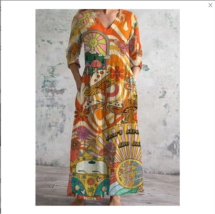 3D Printed Summer Lover’s Dress | same ANTHEM® - B6Q52KSBU34VJ09 / 2XL - Dress
