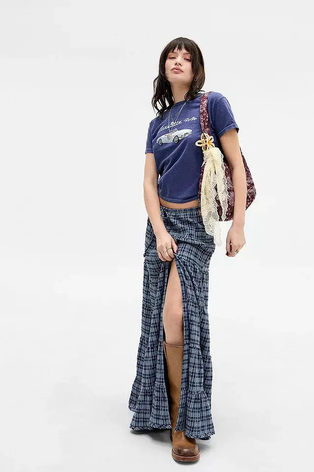 Plaid Long Skirt | same ANTHEM.
