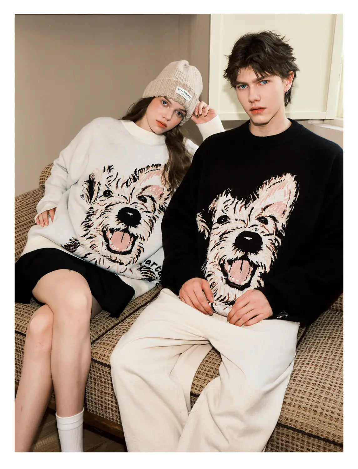 Puppy Couple Sweater | same ANTHEM.