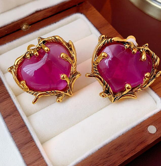 Glaze Heart Earrings | same ANTHEM.