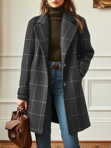 Casual Plaid Coat | same ANTHEM.