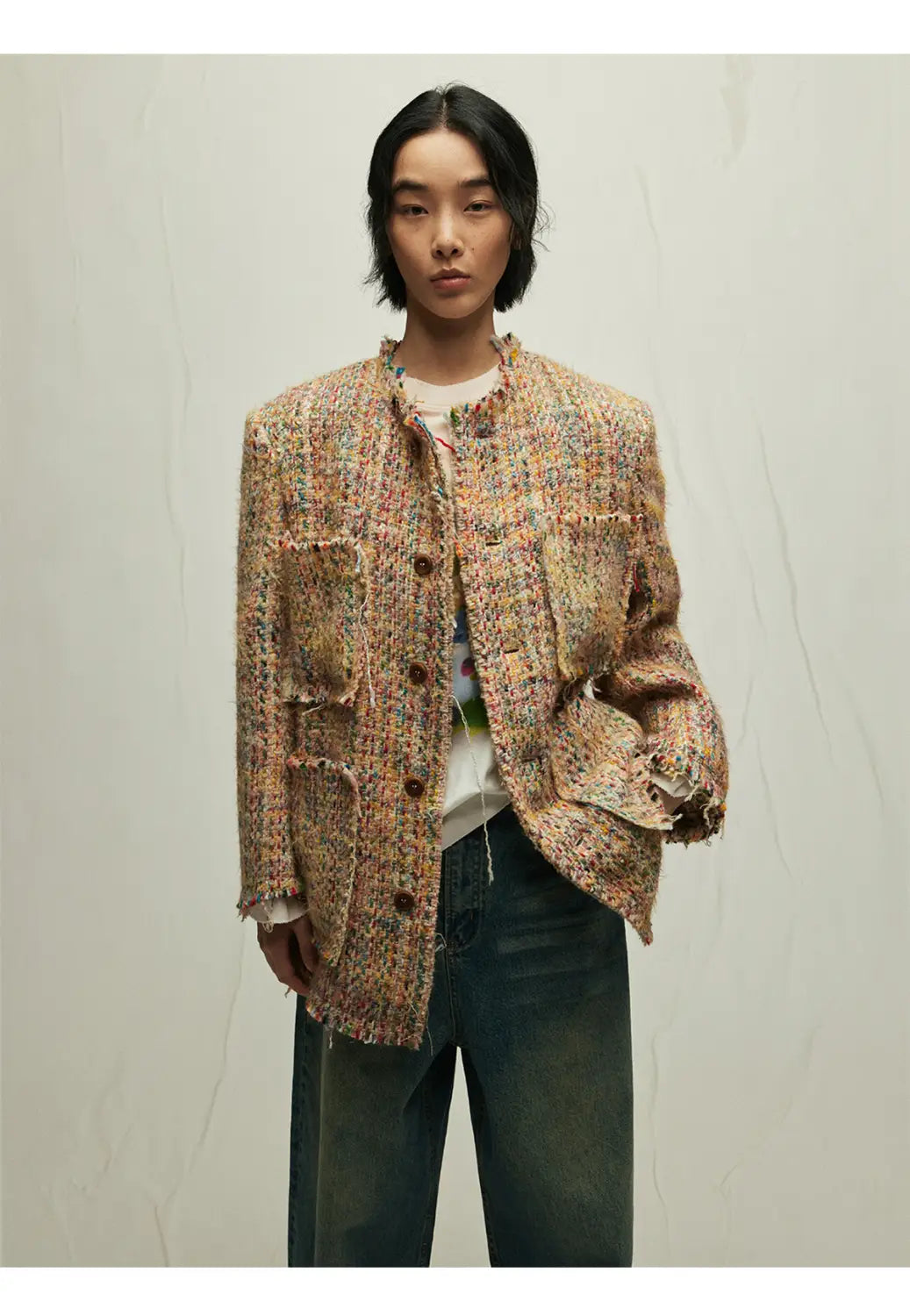 Colorful Fringed Suit Jacket | same ANTHEM.