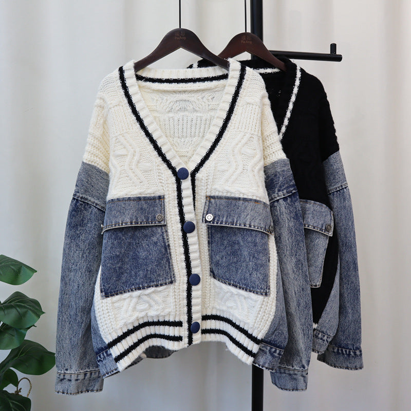 Patchwork Knitted Cardigan Jacket | same ANTHEM.
