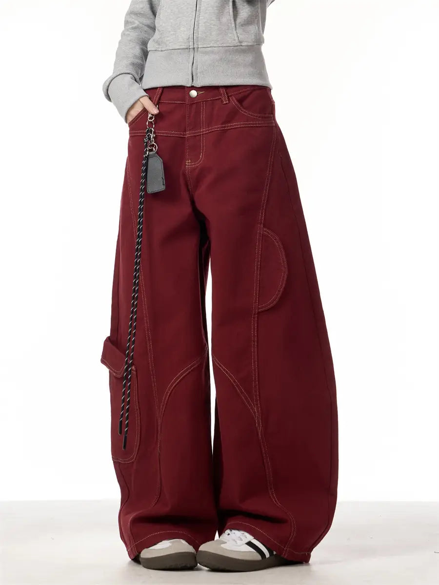 Vintage Burgundy Curved Pants | same ANTHEM.