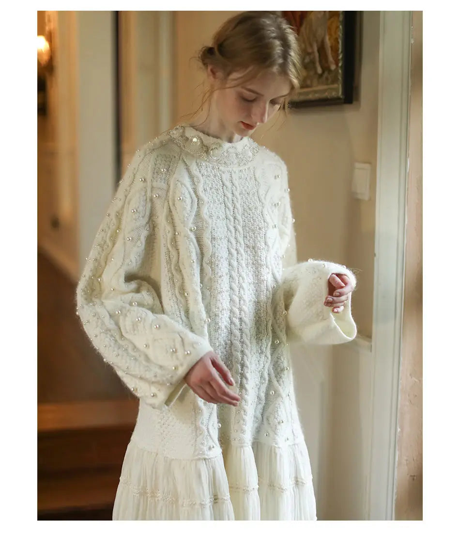 Two-Piece Loose Sweater Dress | same ANTHEM.