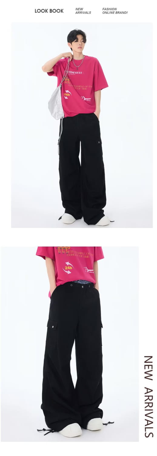 Loose Denim Multi-Pocket Straight Leg Pants | same ANTHEM.