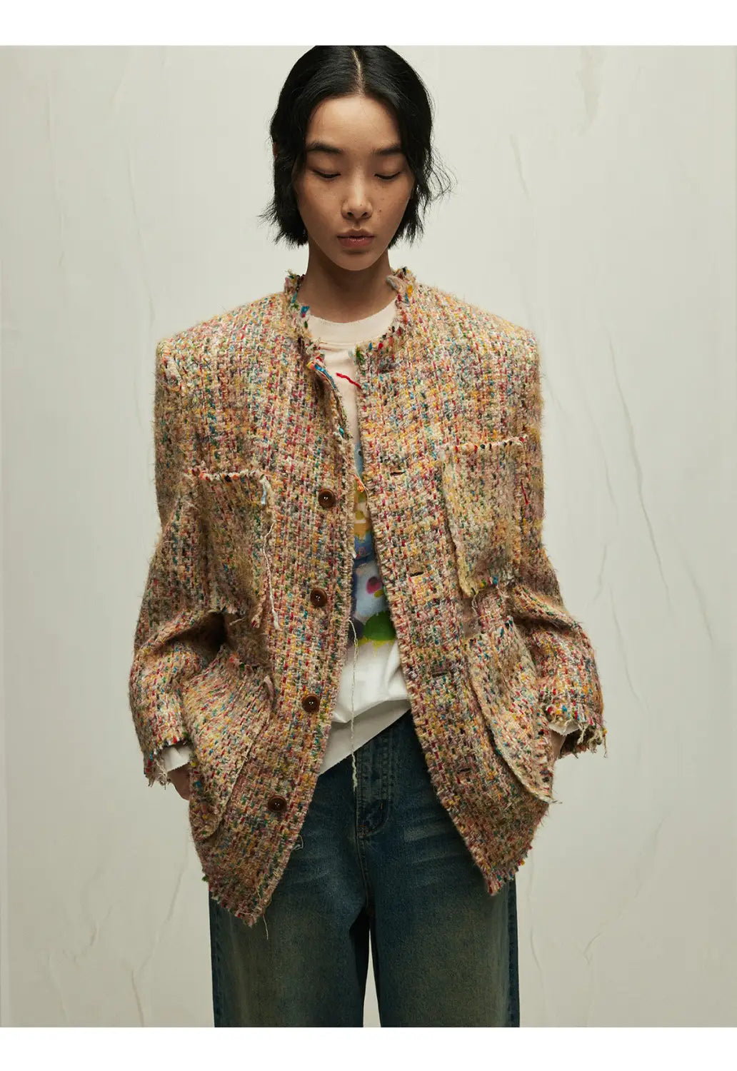 Colorful Fringed Suit Jacket | same ANTHEM.