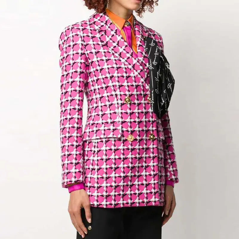 Pink Plaid Suit Jacket | same ANTHEM.