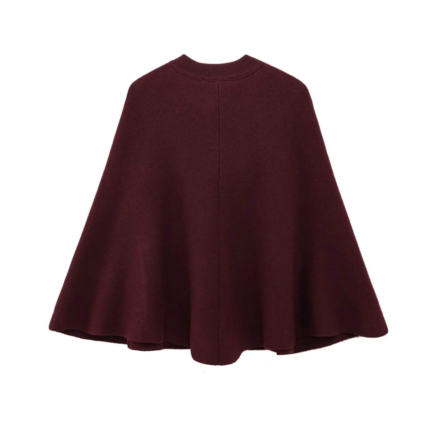 Cape Round Neck Long Sleeve Knitted Sweater Coat | same ANTHEM.