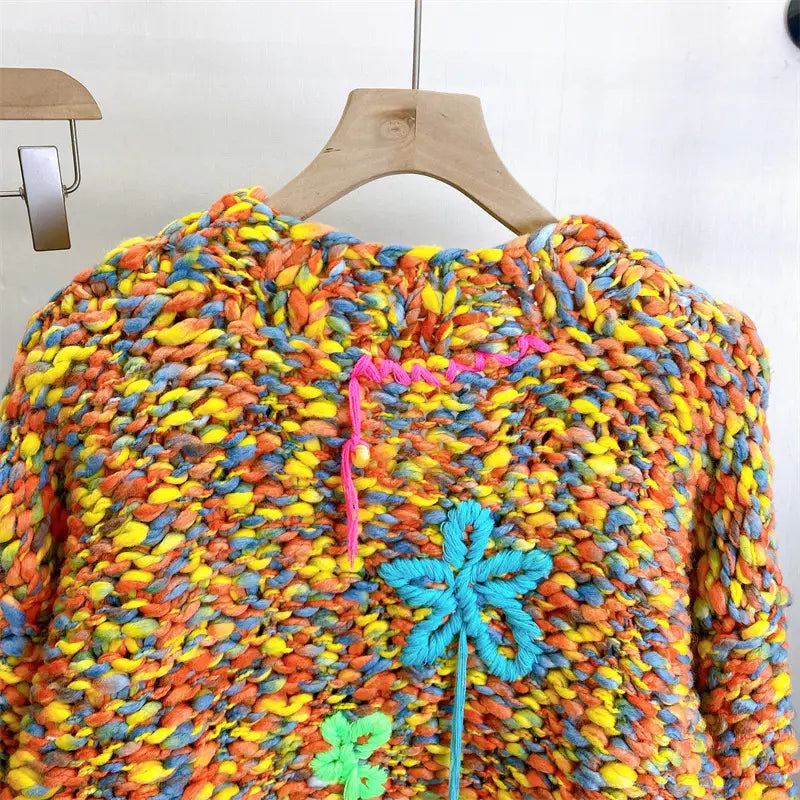 Knitted Thick Needle Sweater Cardigan | same ANTHEM.