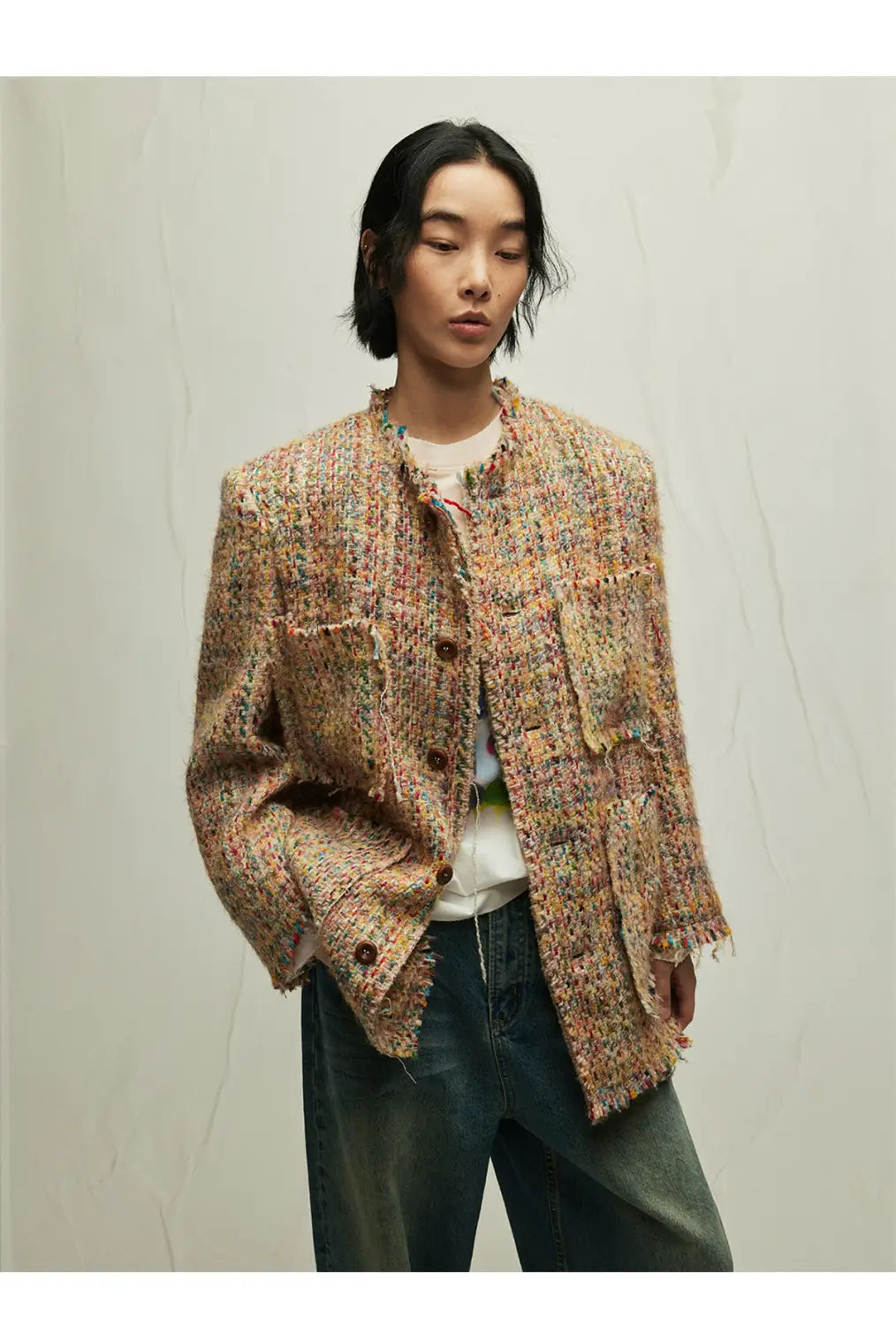 Colorful Fringed Suit Jacket | same ANTHEM.