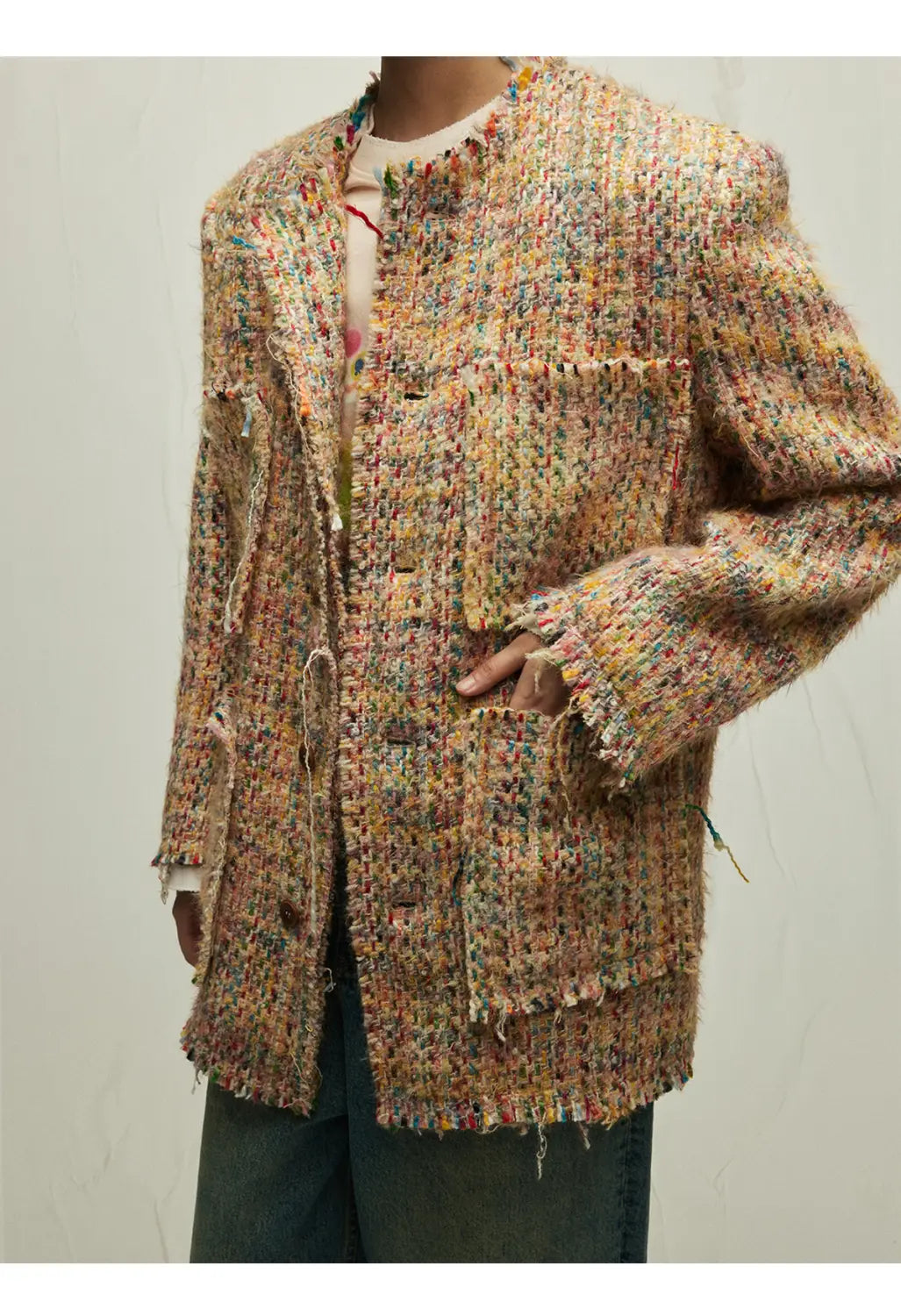 Colorful Fringed Suit Jacket | same ANTHEM.