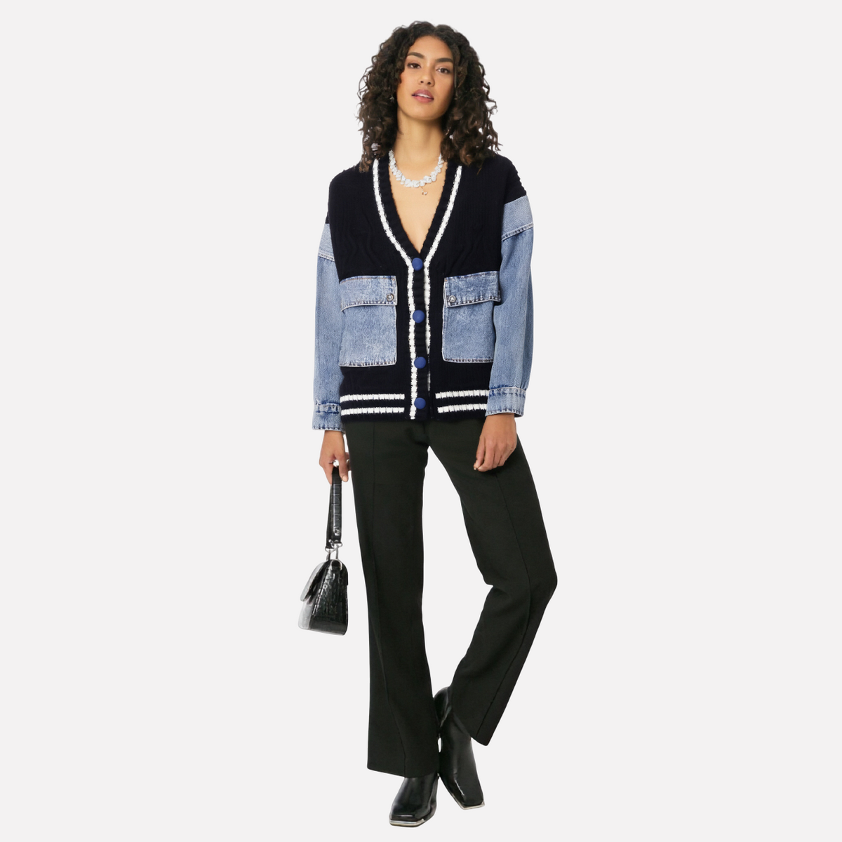 Patchwork Knitted Cardigan Jacket | same ANTHEM.