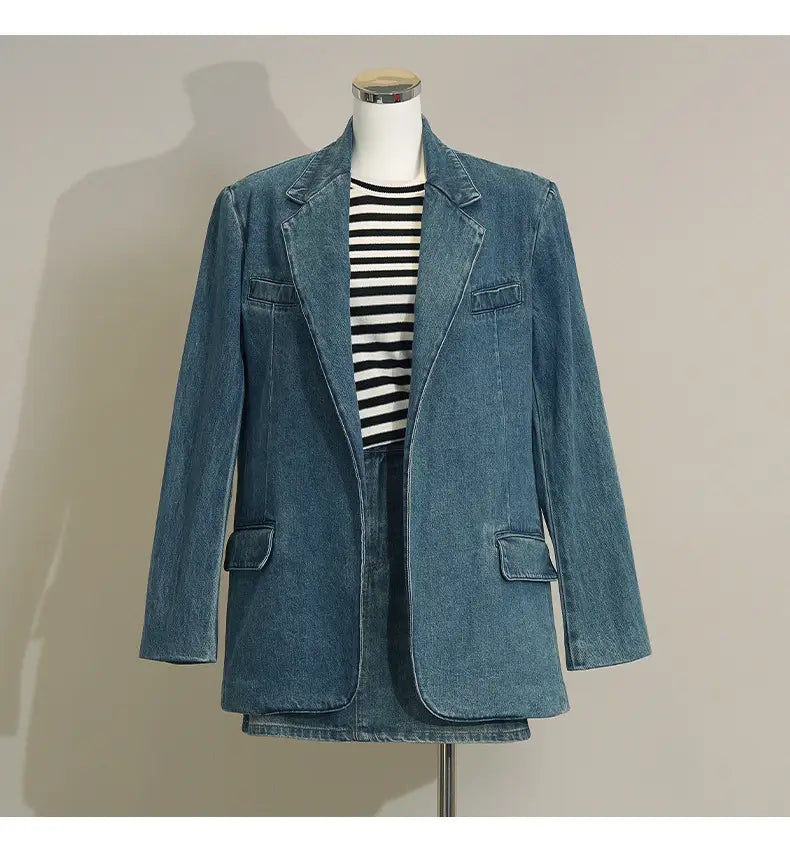 Denim Suit Jacket | same ANTHEM.