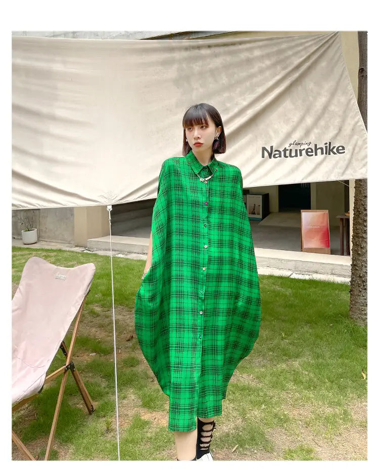 French Vintage Plaid Bat Sleeve Dress | same ANTHEM.