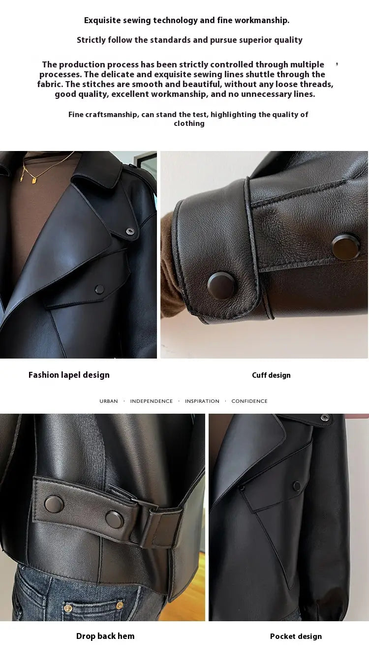 New Genuine Leather Clothes Women’s Jacket Sheepskin Loose-fitting Short Coat