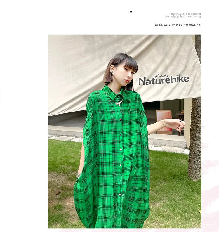 French Vintage Plaid Bat Sleeve Dress | same ANTHEM.