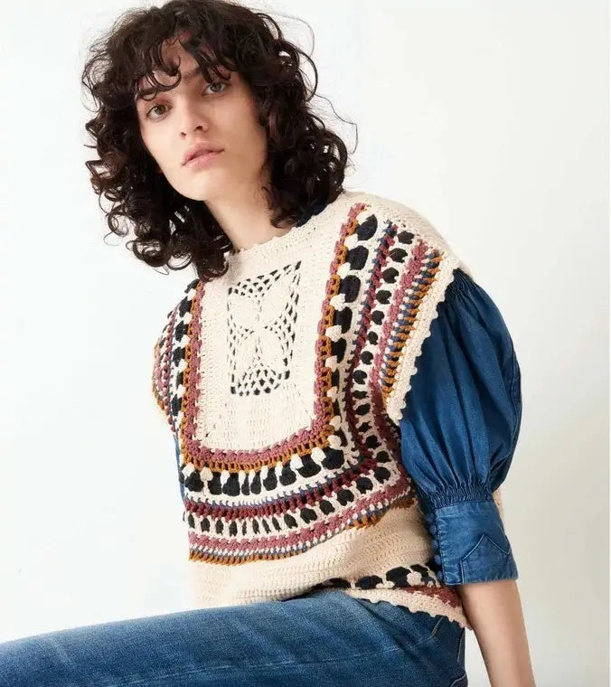 Crochet Knitted Pullover | same ANTHEM.