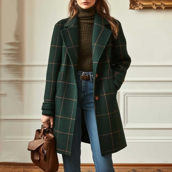 Casual Plaid Coat | same ANTHEM.