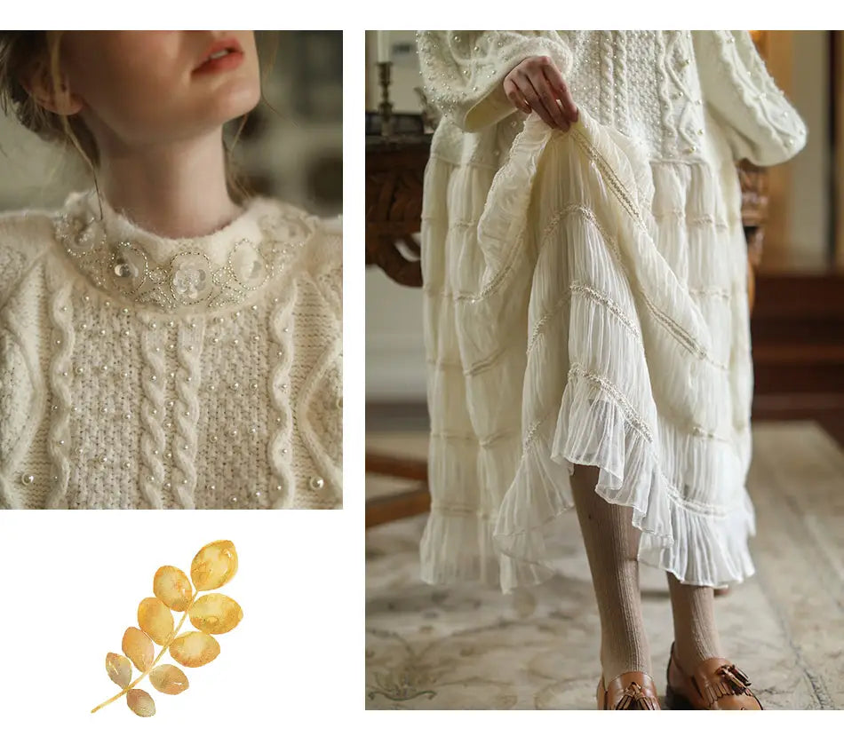 Two-Piece Loose Sweater Dress | same ANTHEM.
