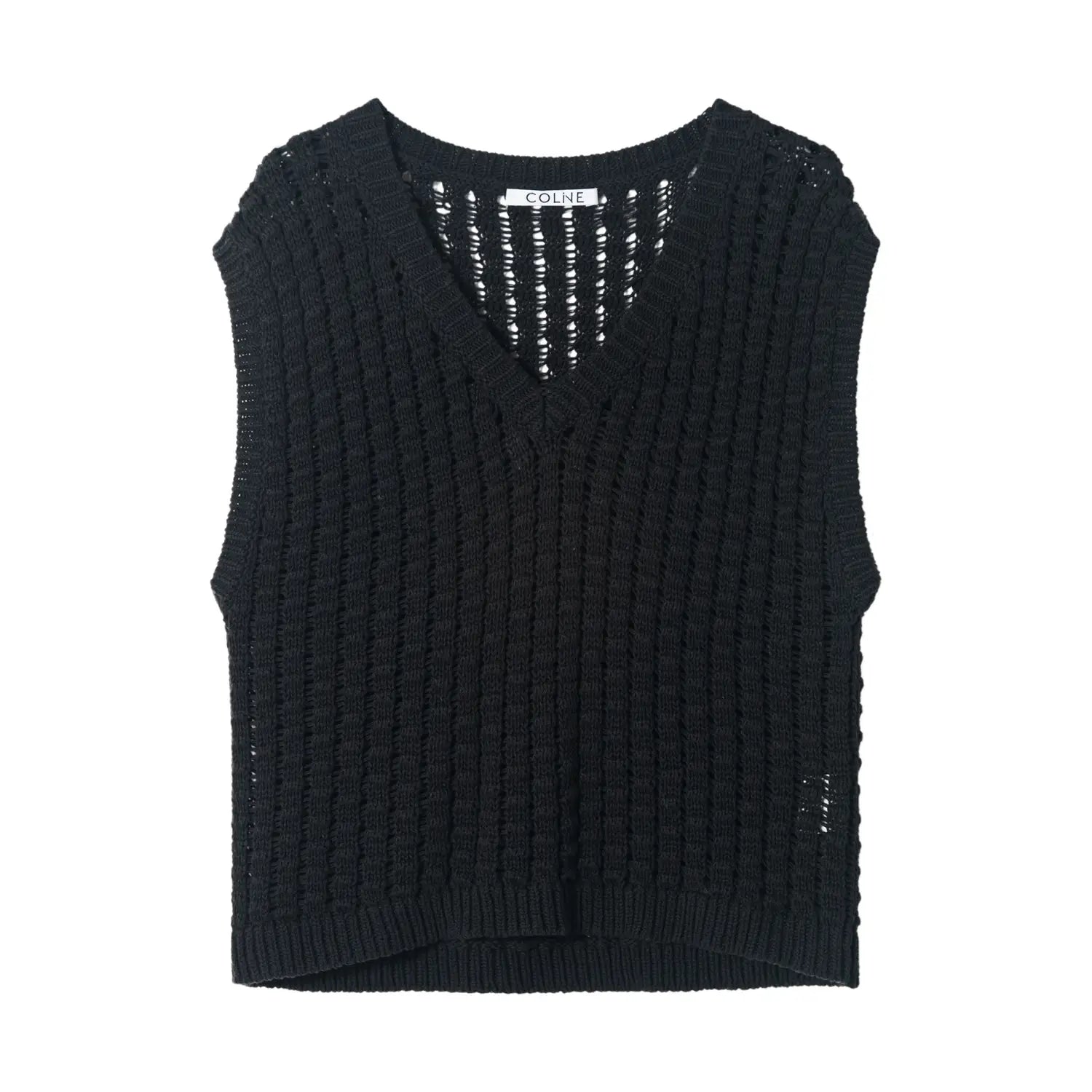 Knitted V-Neck Vest | same ANTHEM.