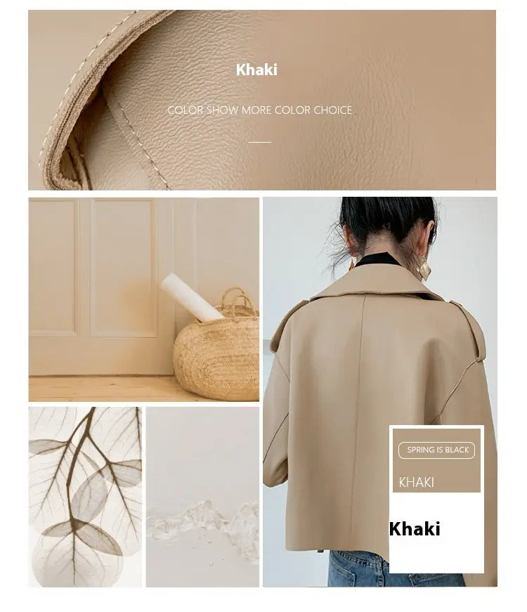 New Genuine Leather Clothes Women’s Jacket Sheepskin Loose-fitting Short Coat