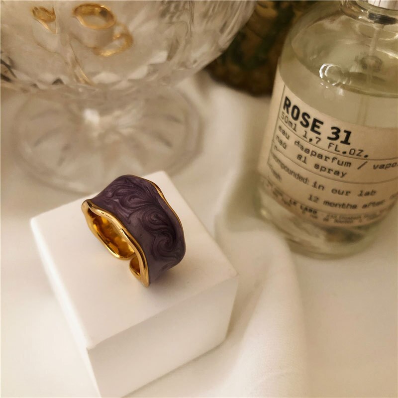 925 Sterling Silver Gold Rim French Vintage Ring | same ANTHEM.