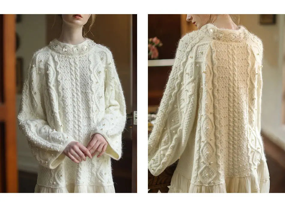 Two-Piece Loose Sweater Dress | same ANTHEM.