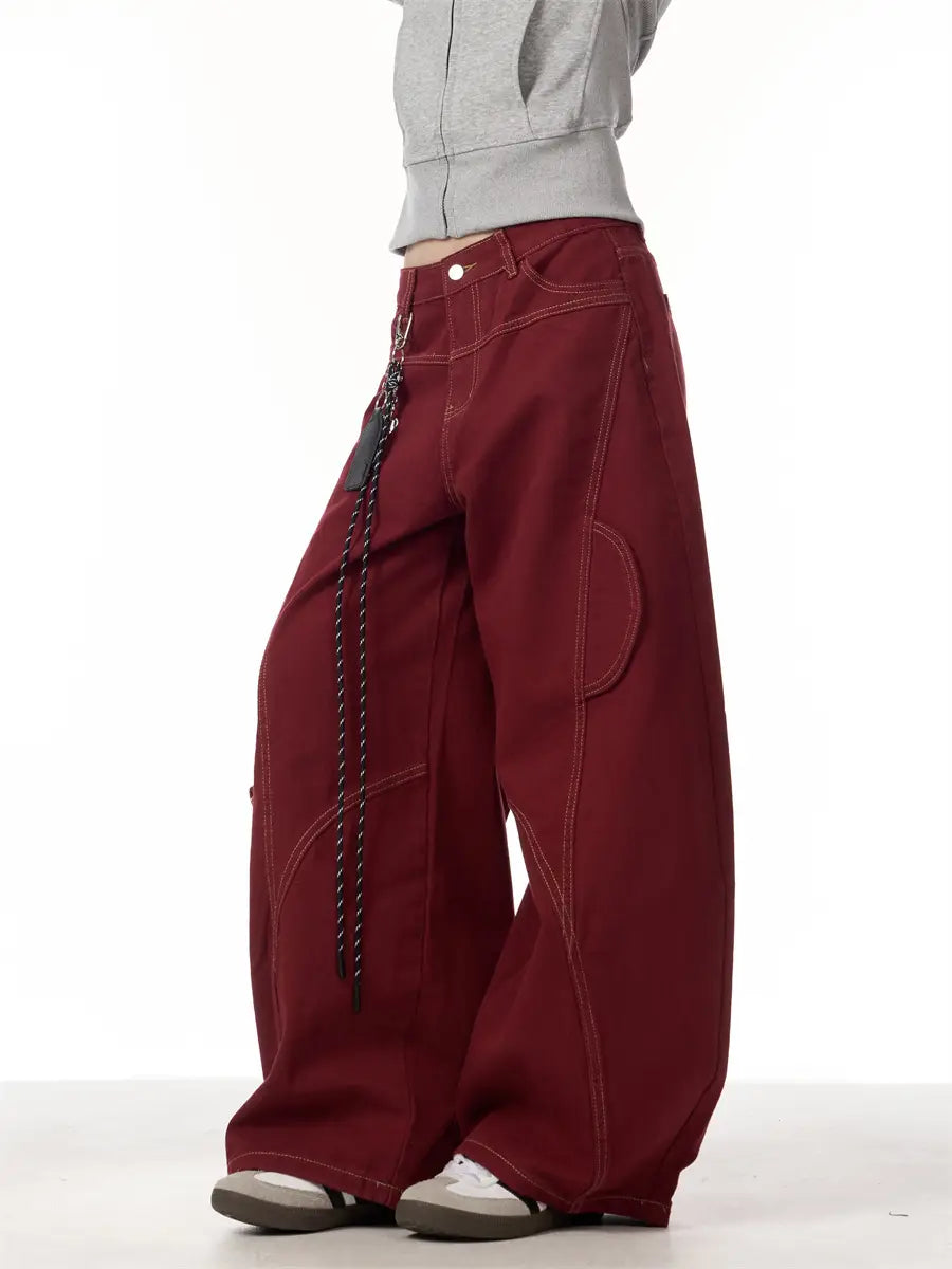 Vintage Burgundy Curved Pants | same ANTHEM.