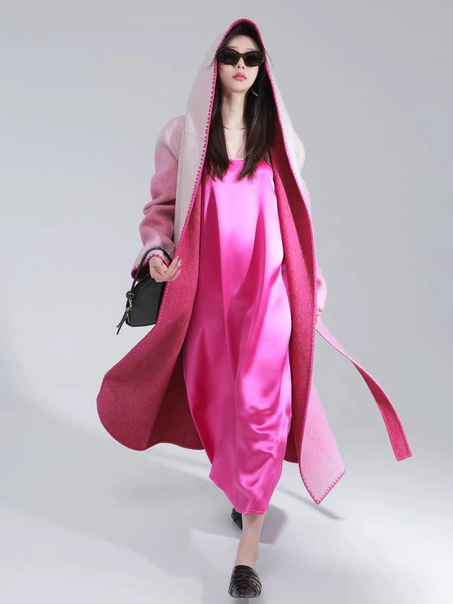 Woolen Two Sided Hooded Coat | same ANTHEM.
