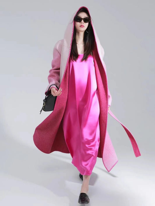 Woolen Two Sided Hooded Coat | same ANTHEM.