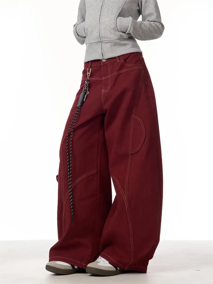 Vintage Burgundy Curved Pants | same ANTHEM.