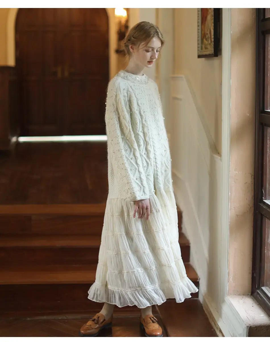 Two-Piece Loose Sweater Dress | same ANTHEM.