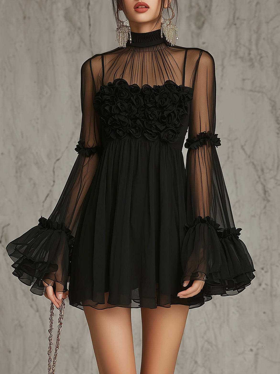 Flared Sleeve Lace Dress | same ANTHEM.