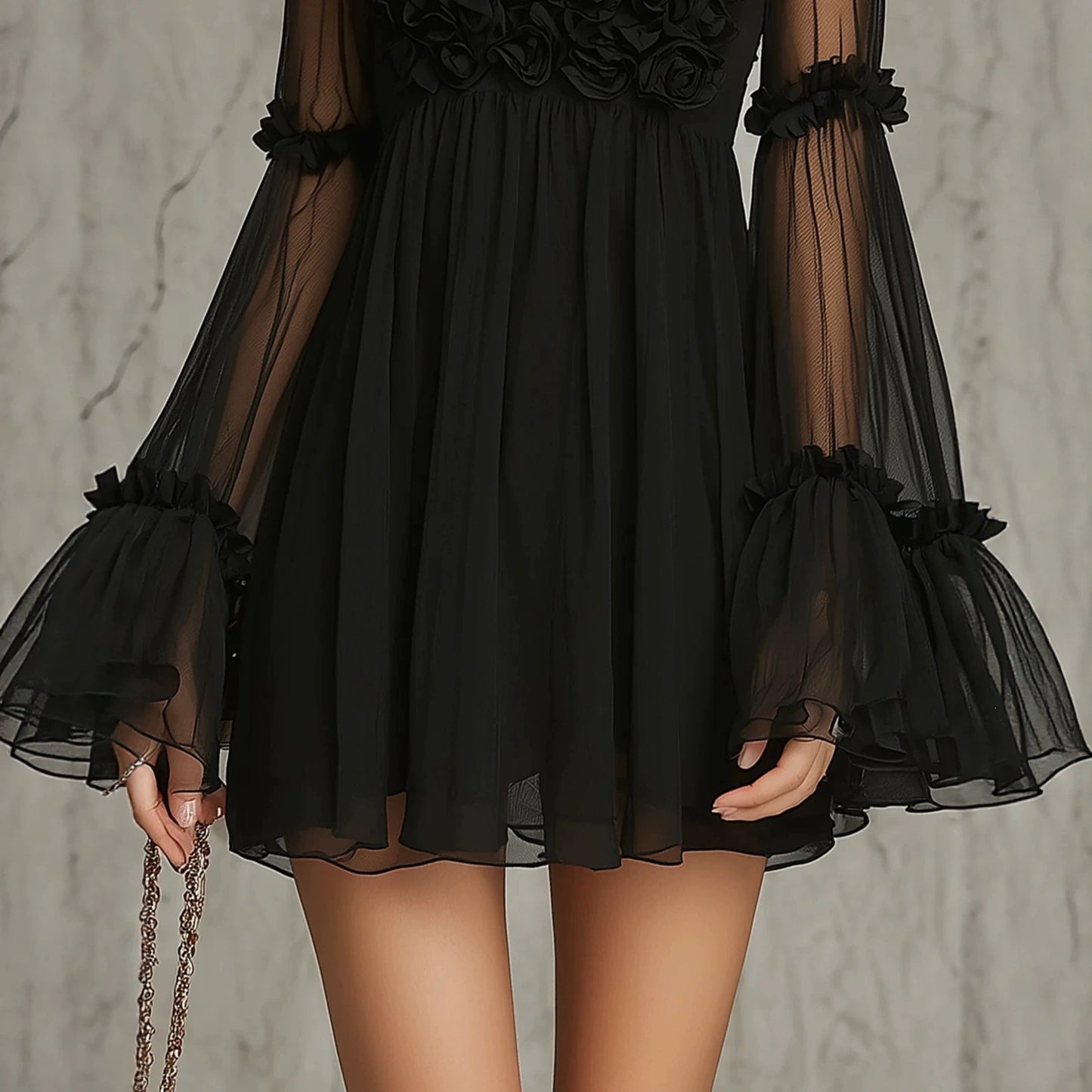 Flared Sleeve Lace Dress | same ANTHEM.