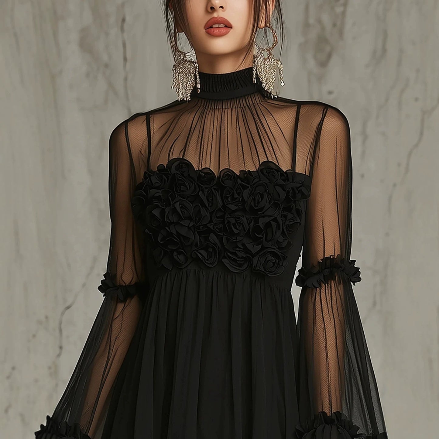 Flared Sleeve Lace Dress | same ANTHEM.