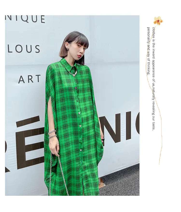 French Vintage Plaid Bat Sleeve Dress | same ANTHEM.