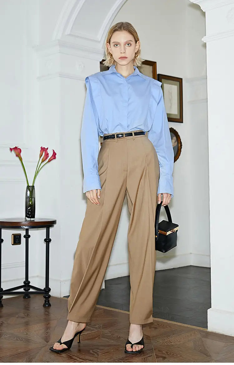 Long Sleeve Lapel Blouse | same ANTHEM.