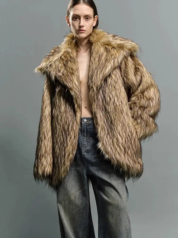 Big Lapel Fur Coat | same ANTHEM.