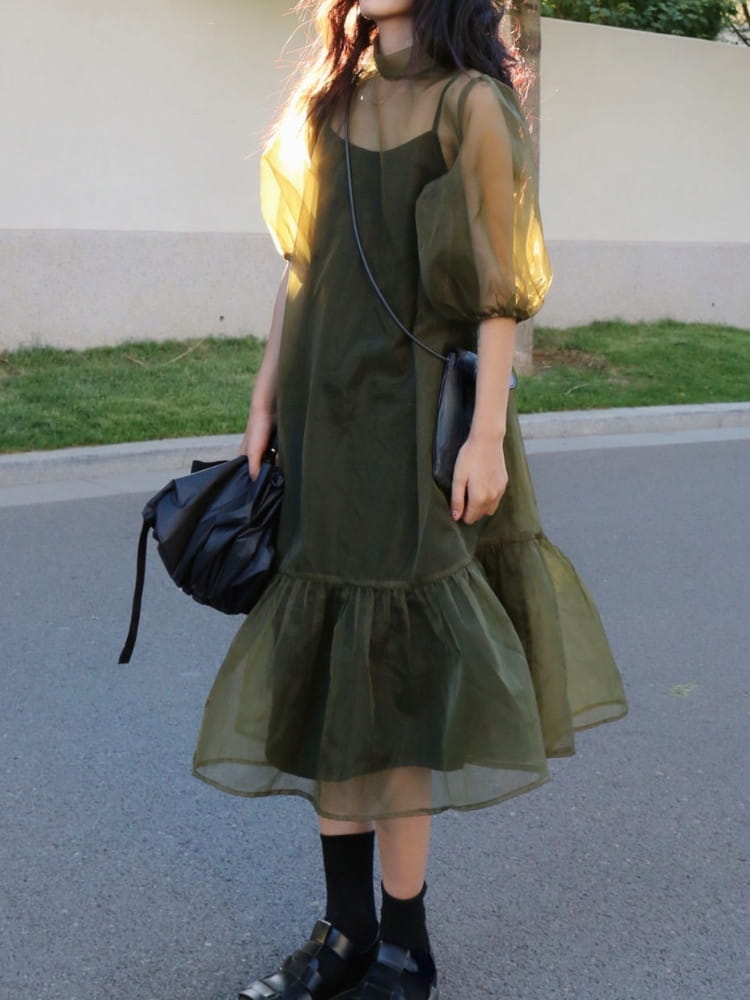 Korean 2-Piece Midi Dress Set | same ANTHEM.