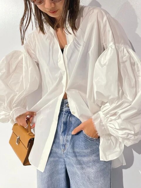 Casual Loose Lantern Shirt | same ANTHEM.