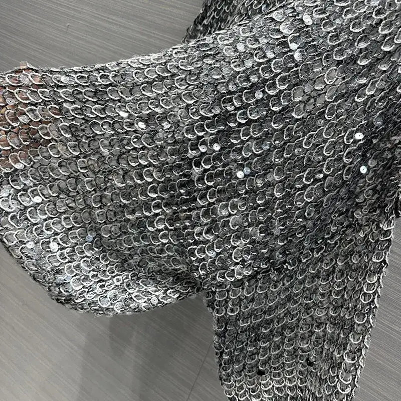 Hollow Sequins Sweater | same ANTHEM.