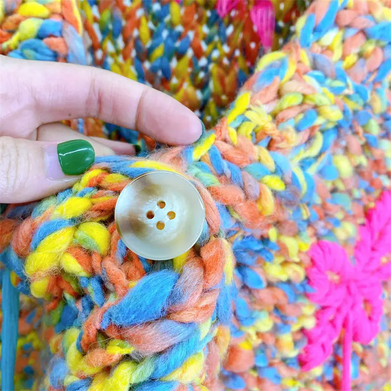 Knitted Thick Needle Sweater Cardigan | same ANTHEM.