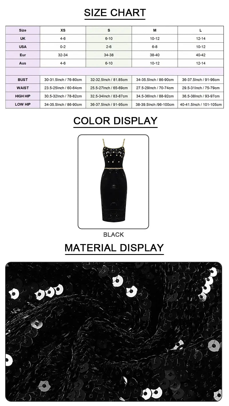 Elegant Crystal Sequin Dinner Dress | same ANTHEM.