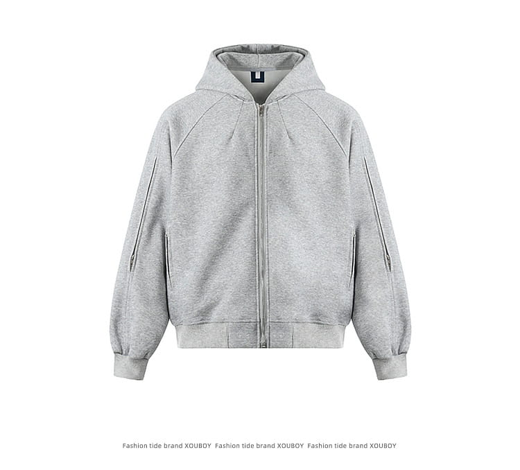 Solid Color Cardigan Hoodie for Men | same ANTHEM.