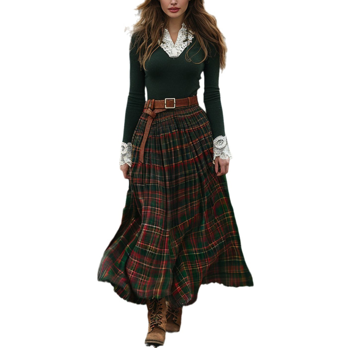 Plaid Country Style Dress | same ANTHEM.